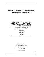 CookTek 500100 Owner'S Manual preview