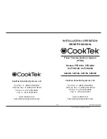 Предварительный просмотр 1 страницы CookTek 602100 Owner'S Manual