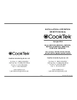 CookTek MW1800G Installation & Operation Owner'S Manual preview