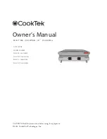 CookTek PL362CR-200/240 Owner'S Manual preview