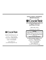 CookTek UCG01 Quick Reference Manual предпросмотр