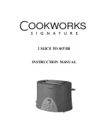 Preview for 1 page of Cookworks 2 SLICE TOASTER Instruction Manual