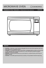 Предварительный просмотр 1 страницы Cookworks 565/5333 Installation & User'S Instructions