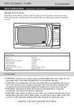 Cookworks EM717CKL User Instructions preview