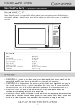 Cookworks EM820CFD User Instructions preview