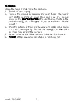 Preview for 9 page of Cookworks HB951H6 Care & Instruction Manual