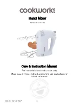 Cookworks HM-732 Care & Instruction Manual preview