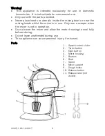 Preview for 3 page of Cookworks HM729WB Care & Instruction Manual