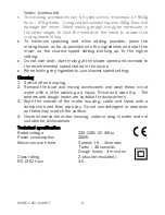 Preview for 6 page of Cookworks HM729WB Care & Instruction Manual