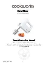 Preview for 1 page of Cookworks HM9018B-GS Care & Instruction Manual