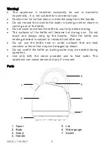 Предварительный просмотр 3 страницы Cookworks KE5501A-CE Care & Instruction Manual