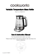 Preview for 1 page of Cookworks KE8040T-GS Care & Instruction Manual