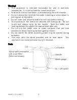 Preview for 3 page of Cookworks MK-17S19C Care & Instruction Manual