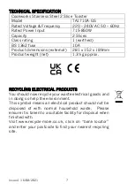 Preview for 7 page of Cookworks TA1710A-GS Care & Instruction Manual