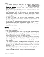 Preview for 6 page of Cookworks UM1050S2N1-X Care & Instruction Manual