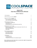 Preview for 3 page of Cool Space BLIZZARD50 Operation And Maintenance Manual