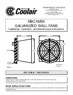 Coolair NBCXM54L Installation, Operation And Maintenance Instructions preview