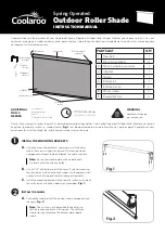 Coolaroo Spring Operated Outdoor Roller Shade Instruction Manual предпросмотр