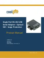 Предварительный просмотр 1 страницы CoolGear USB-COM-Si-M Product Manual