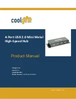 CoolGear USBG-4PUSB2-MH Product Manual preview