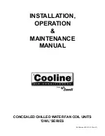 Cooline DWL SERIES Installation, Operation  & Mainenance Manual preview