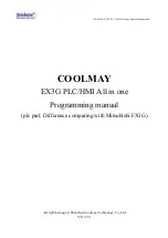 Предварительный просмотр 1 страницы Coolmay EX3G-100HA Programming Manual