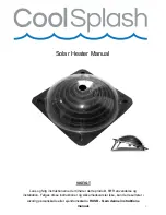 CoolSplash Solar Heater Manual preview