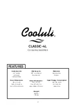 Preview for 4 page of Cooluli Classic 4L Instruction Manual