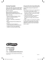 Предварительный просмотр 8 страницы Coolway CWEC01 Instruction Manual