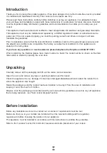 Preview for 3 page of Coolzone CZ55584 Installation And Operating Instructions Manual