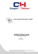 Cooper & Hunter CH-HP07MNK Installation & Owner'S Manual предпросмотр