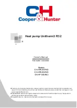 Предварительный просмотр 1 страницы Cooper & Hunter CH-HP10SIRK3 Owner'S Manual