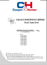 Предварительный просмотр 1 страницы Cooper & Hunter CH-ID0100RKE Installation And Owner'S Manual