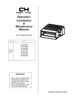 Cooper & Hunter CHV-07SDHSP Operation Installation Maintenance Manual preview