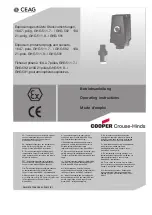 Preview for 1 page of Cooper Crouse-Hinds CEAG GHG 511 7 Series Operating Instructions Manual