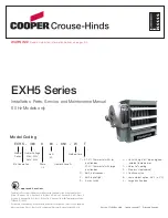 Cooper Crouse-Hinds EXH5 Series Installation, Parts, Service, And Maintenance Manual preview