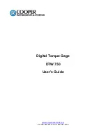 Preview for 1 page of Cooper Instruments & Systems DTW 750 User Manual