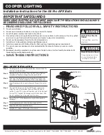 Preview for 1 page of Cooper Lighting All Pro APX Exits Installation Instructions