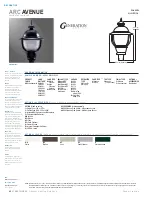 Предварительный просмотр 1 страницы Cooper Lighting Avenue ARC25MWW5552 Specification Sheet