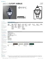 Cooper Lighting Avenue ARC25MWW5C652 Specification Sheet предпросмотр