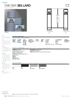 Cooper Lighting Bollard SBS100M12W366 Specification Sheet предпросмотр