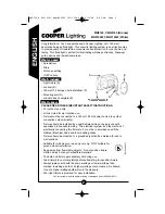 Preview for 2 page of Cooper Lighting CMQF150 Instruction Manual