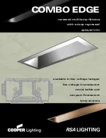 Preview for 1 page of Cooper Lighting Combo Edge Brochure