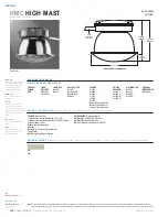 Cooper Lighting High Mast HMC40SC23E Specification Sheet предпросмотр