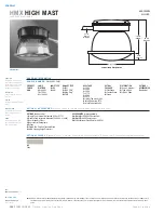 Cooper Lighting HMX High-Mast Specification Sheet предпросмотр