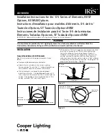 Cooper Lighting Iris E-5 Series Installation Instructions Manual preview