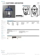 Preview for 1 page of Cooper Lighting Lexington LXD70SR2334 Specification Sheet