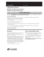 Предварительный просмотр 1 страницы Cooper Lighting LRM347 Technical Data Manual