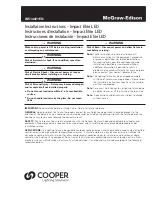 Cooper Lighting McGraw-Edison Impact Elite LED Installation Instructions Manual preview