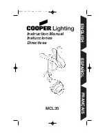 Cooper Lighting MCL35 Instruction Manual preview